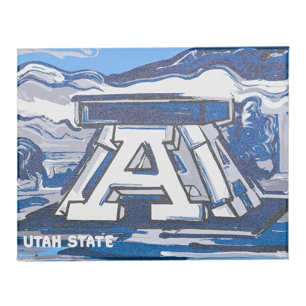 Block A Painted Canvas Art by Justin Patten